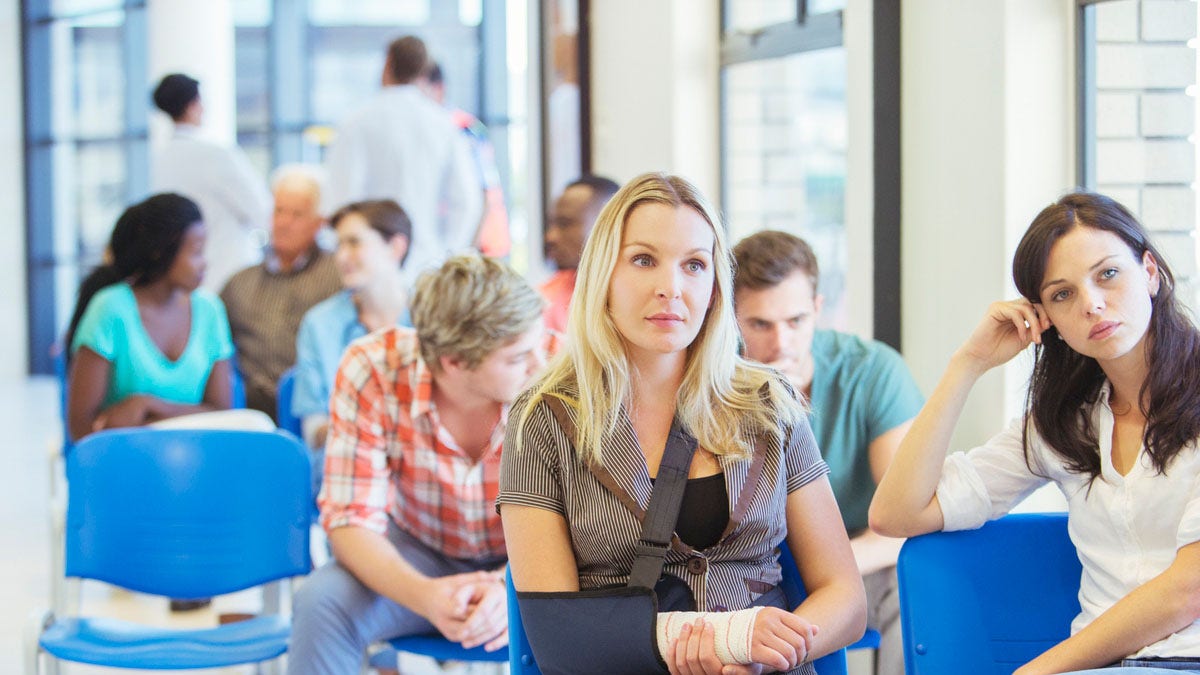 A hospital waiting room