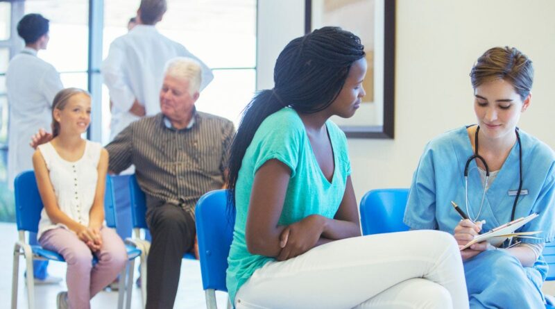 A hospital waiting room